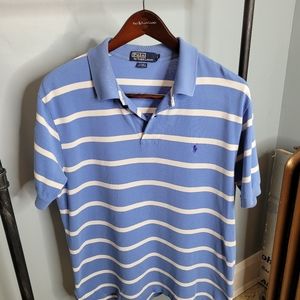 Blue and white striped Polo by Ralph Lauren L